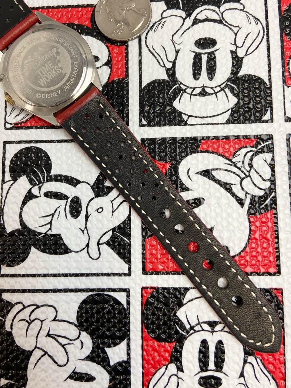 Vintage Disney Time Works Mickey Mouse Watch with Backlight and Rotating Bezel - Picture 16 of 16